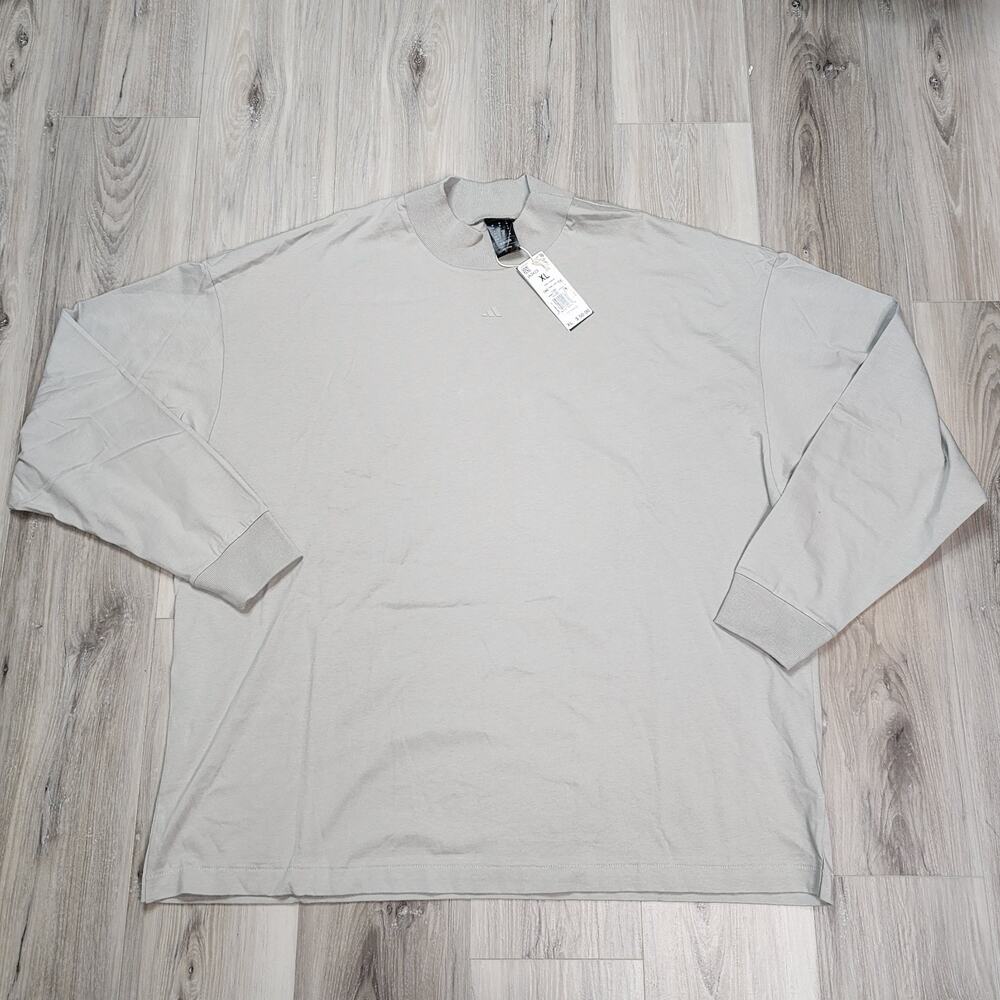 Adidas Tee Unisex XL Gray Basketball Long Sleeve New